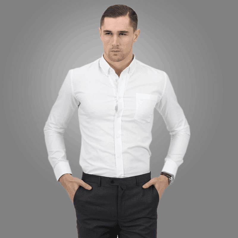 驿泊美式青年商务衬衣