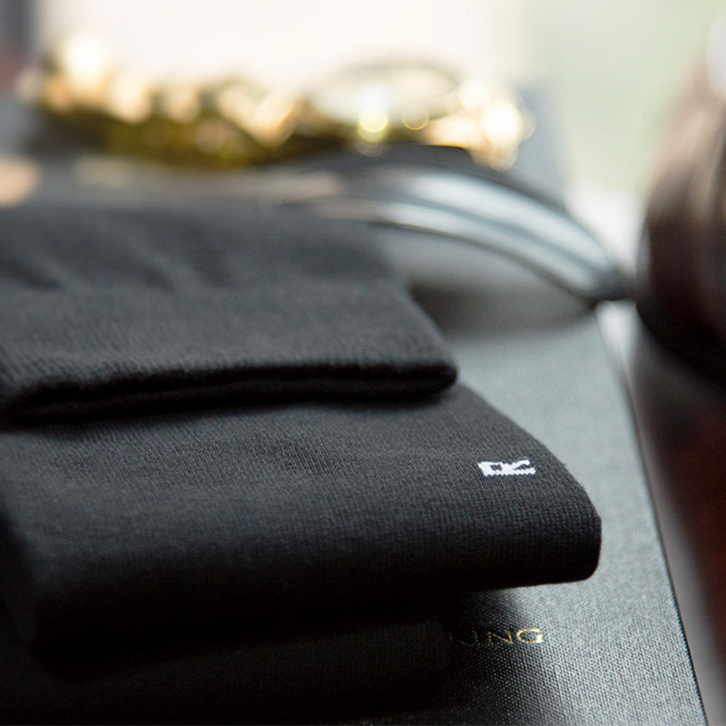 男士中长筒袜子四季全棉打底袜