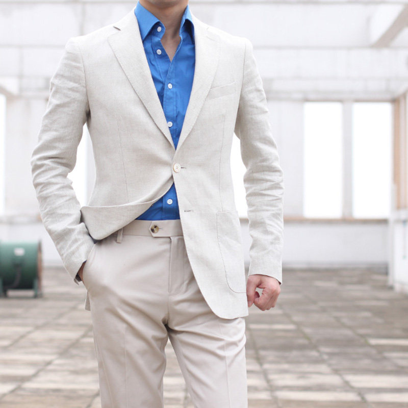 驿泊春秋季人字纹透气西装夹克