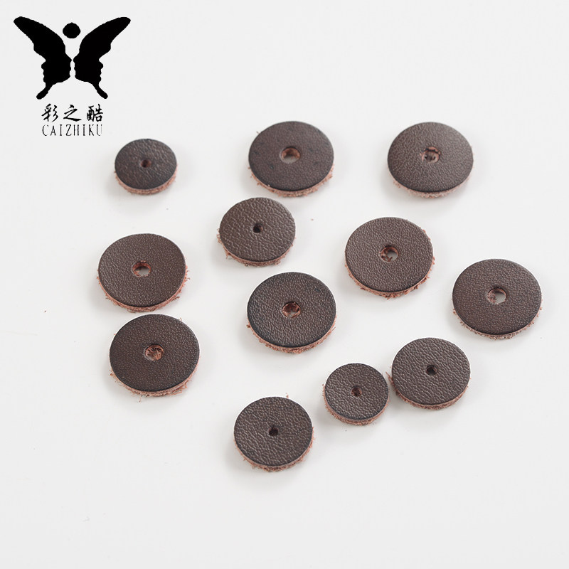 真牛皮垫片隔珠配件隔片星月保护佛珠星月菩提摩擦diy手工配件图片