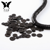 彩之酷 DIY配饰配件 垫片 厚1mm椰壳 天然黑色椰壳隔片扣片