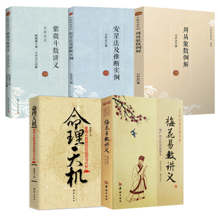 （5册）紫微斗数讲义+周易象数例解+安星法及推断实例＋命理天机：紫微斗数规则的运用与分析＋梅花易数讲义 王亭之著书籍