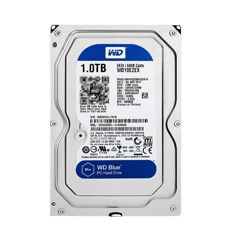 WD/Î÷²¿Êý¾Ý WD10EZEX Î÷Êý1TBÀ¶ÅĮ̀ʽ»úµçÄÔ»úеӲÅÌ7200ת3.5´çµ¥µú 64M SATA½Ó¿Ú(ËÍSATAÏß+ÂÝË¿£©