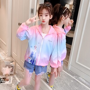 女童防晒衣轻薄冰丝夏季女孩透气外套儿童公主艾莎空调服皮肤衣