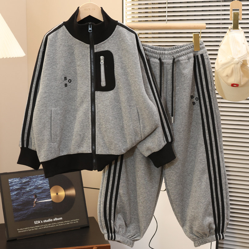 男童秋套装2026新款大儿童秋装运动服男孩春秋季外套卫裤两件套潮