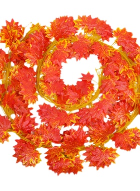 仿真红枫叶子假花藤条塑料树枝藤蔓室内造景装饰吊顶缠绕管道造景