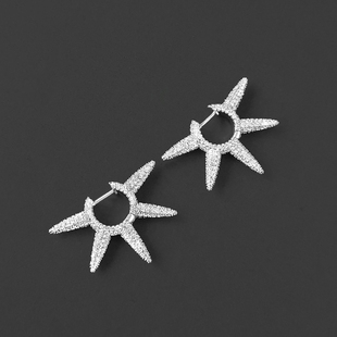 柳钉齿轮耳环女耳圈银个性设计感气质前卫耳钉小众送女友七夕礼物