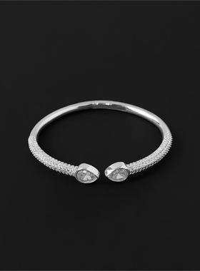 梨形开口水滴手镯女生镶嵌个性简约手环小众设计感手饰潮