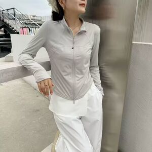 2-300斤大码时尚立领冰丝防晒衣女夏薄款宽松显瘦运动瑜伽服外套