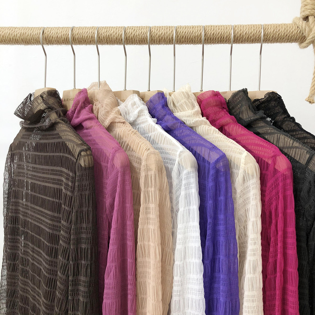 褶皱堆堆高领蕾丝网纱打底衫女秋冬内搭叠穿净色洋气小衫弹力上衣,女装/女士精品,蕾丝衫/雪纺衫,淘宝优惠券,粉丝福利购,淘宝优惠卷