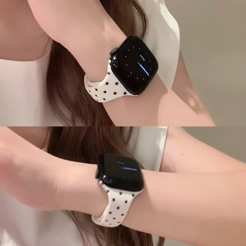 小清新星星细款硅胶手表带女
