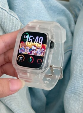 一体冰川式全包保护运动硅胶表带