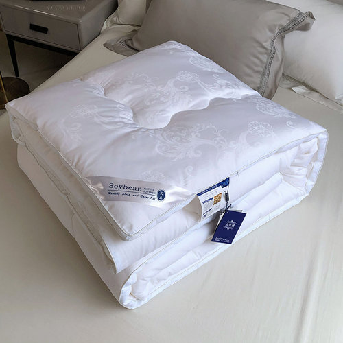 全棉纯棉提花大豆纤维被