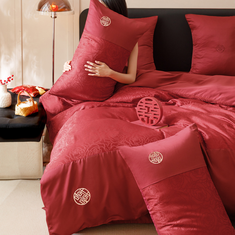 小红书达人推荐婚庆纯棉四件套