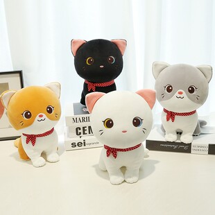 公仔抱枕仿真小猫咪布娃娃儿童女孩小猫 毛绒玩具猫咪玩偶睡觉