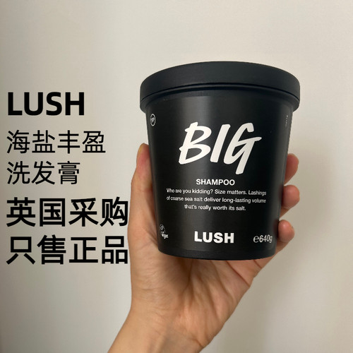 英国LUSH海盐洗发膏BIG丰盈控油蓬松坍塌亮泽130g 330g 640g