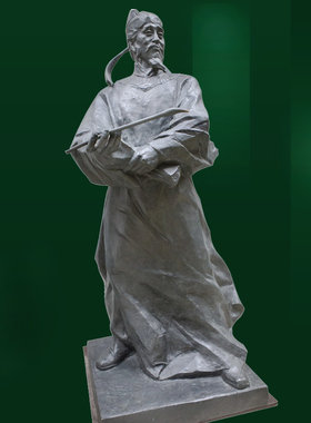 玻璃钢人物雕塑古代画家吴道之铸铜雕像户外园林公园装饰落地摆件