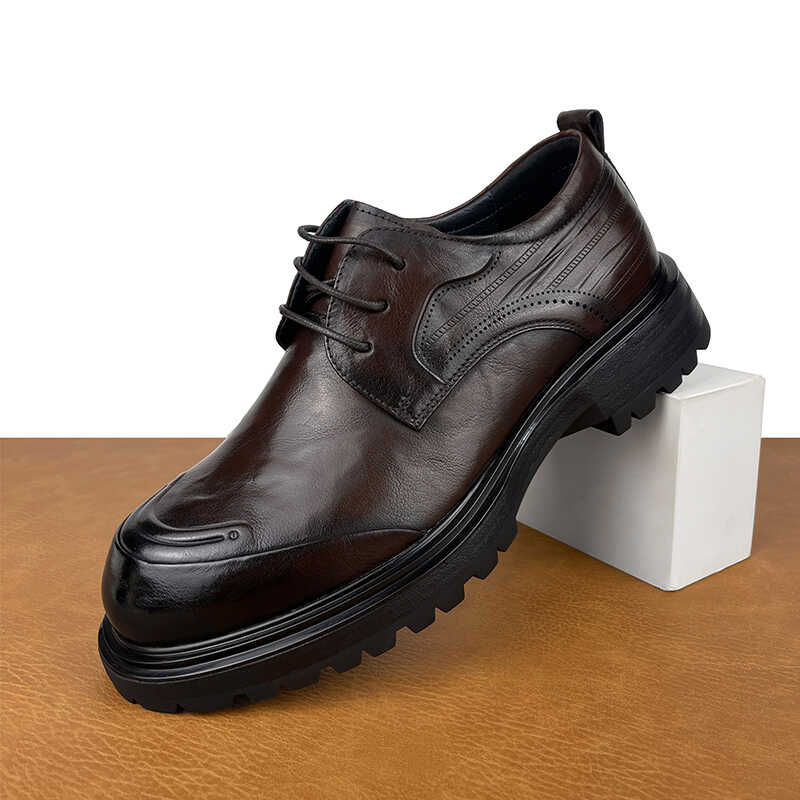 2024秋季商务正装牛皮鞋增高男鞋