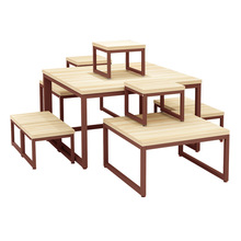 业神多层中岛流水台展示台高低台超市促销堆头三层地堆货架陈列架