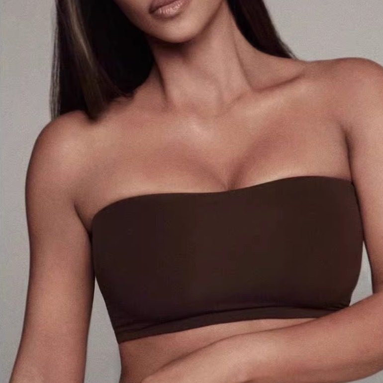 ins风无痕极简夏薄内衣性感抹胸