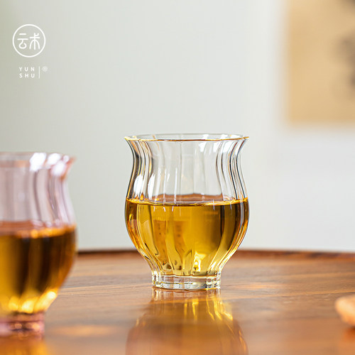 高硼硅耐热玻璃水仙花型茶杯