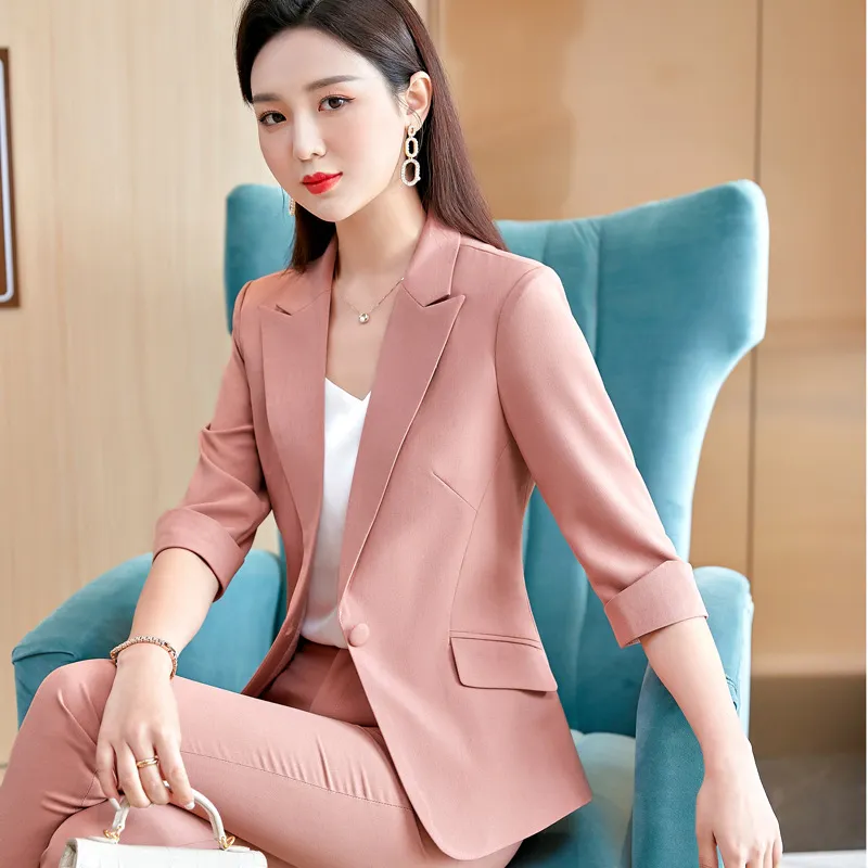 依丝晨春夏薄款女西装三件套