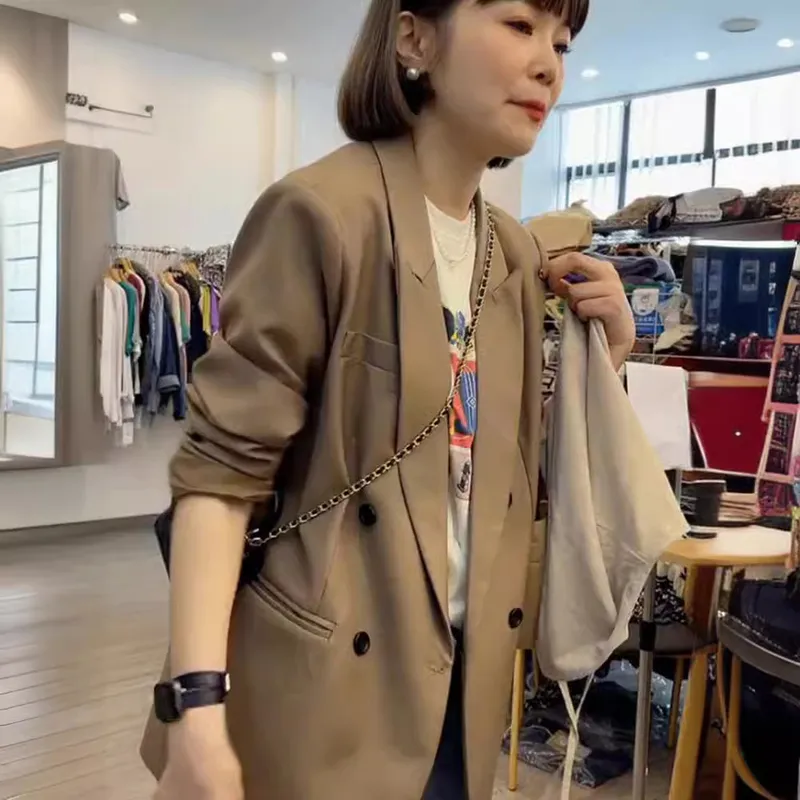春装新款大码女装时尚减龄西装外套胖mm休闲百搭西服