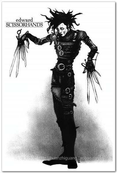 剪刀手爱德华/蒂姆波顿/电影海报/艺术电影/装饰画/3原版授权
