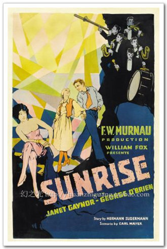 日出/茂瑙/电影海报/艺术电影/装饰画