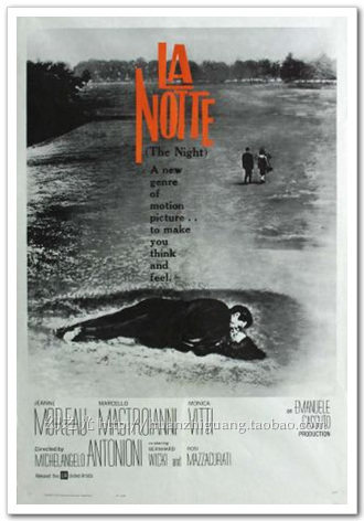 夜/安东尼奥尼/电影海报/艺术电影/装饰画