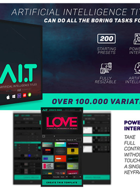 人工智能文字标题动画AE脚本 Artificial Intelligence Titles