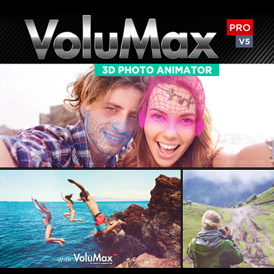 风景肖像照片转变3D景深视差摄像机动画AE项目 VoluMax Pro v5