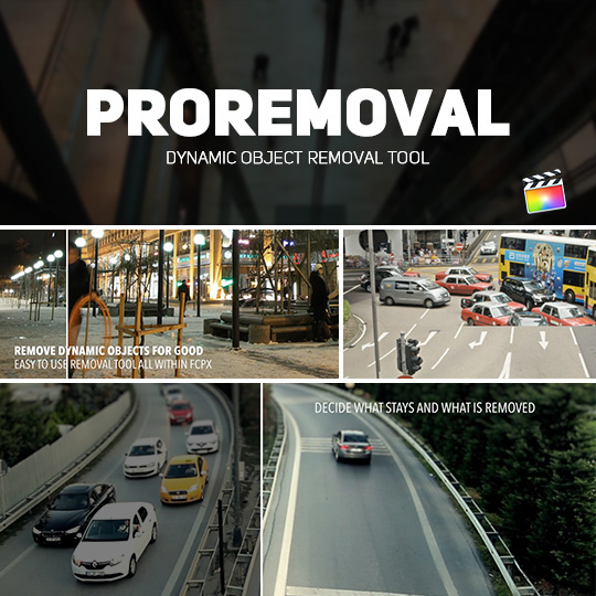 移除动态对象视频FCPX效果插件 ProRemoval