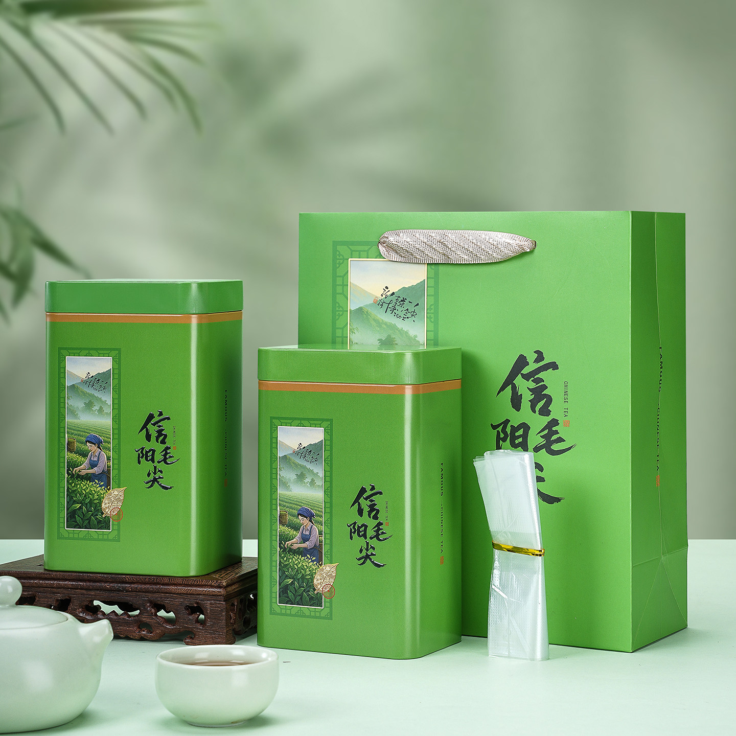 新款茶叶罐绿茶红茶盒空罐茶叶储存罐茶罐盒子茶叶罐红茶图片