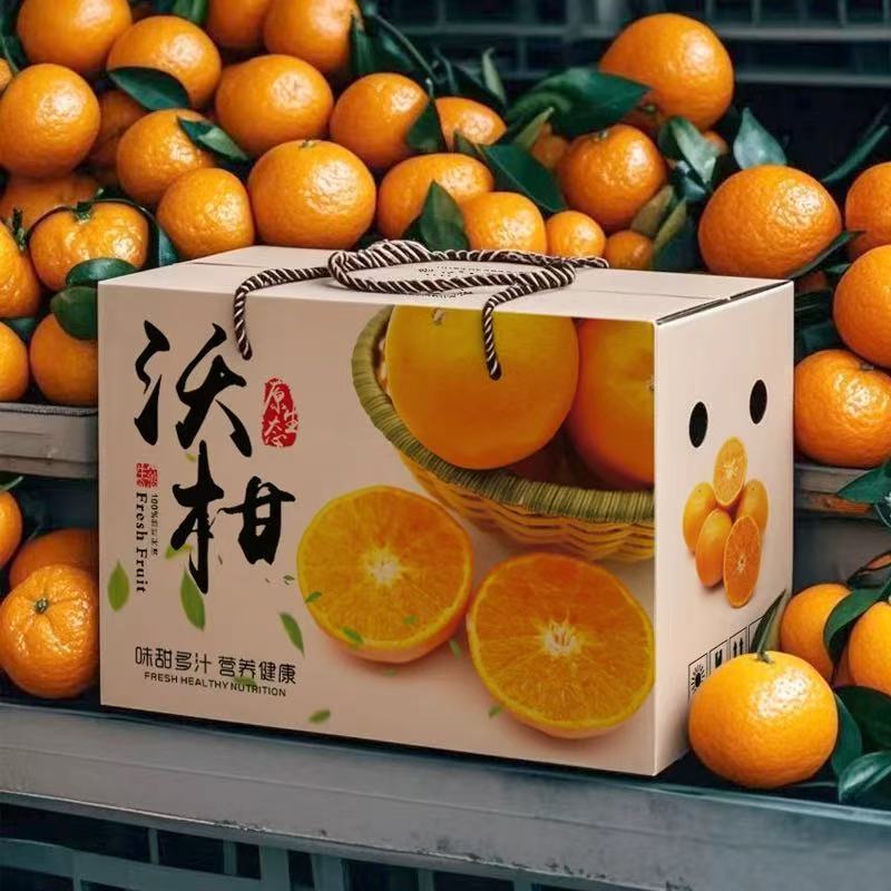沃柑礼盒通用空盒子包装箱高档手提箱桔子礼品盒10纸箱包装盒