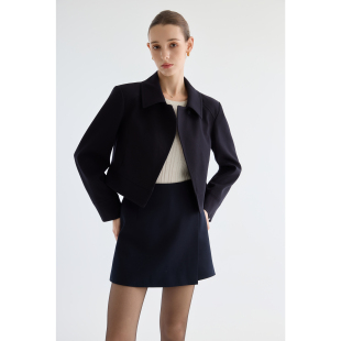 外套女气质通勤OL西装 masbello法式 千金感春秋复古休闲翻领短款