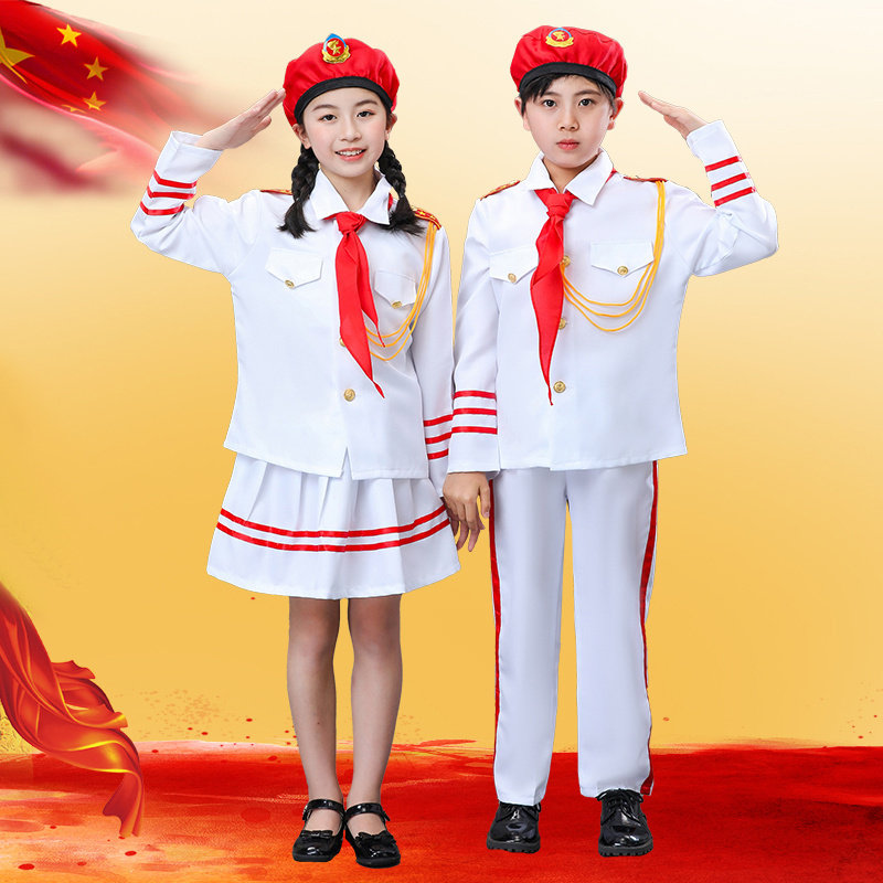 新款中小学生鼓号队服装幼儿园升旗手服少先队鼓乐队鼓手护旗手服