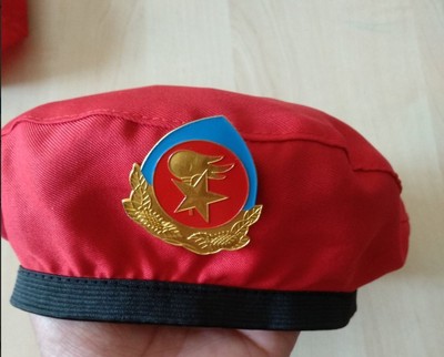 少先队升旗手表贝雷帽