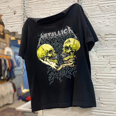 Metallica复古骷髅纯棉短袖T恤