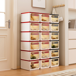 鞋盒鞋子收纳神器透明亚克力鞋柜省折叠空间不占位置免安装家用