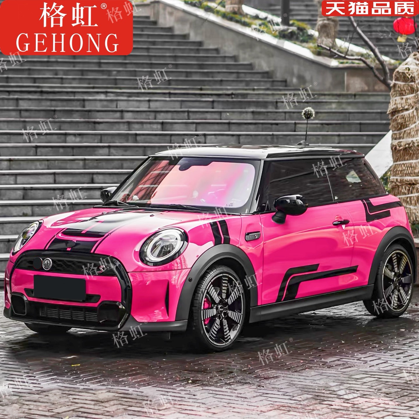 适用于宝马迷你MINI Cooper 车贴拉花改装饰机盖侧裙贴纸F55 F56