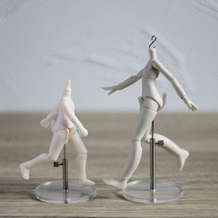 12分BJD支架OB11娃娃站立支架gsc素体透明亚克力可调节不锈钢支架