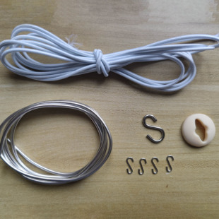 bjd拉筋穿铝材料包6分4分3分S钩橡皮筋铝线脖卡全套通用辅料配件