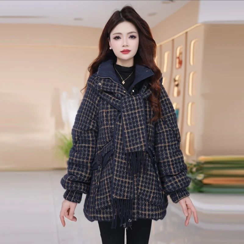 2025新款今年流行爆款冬季白鸭绒羽绒服百搭休闲保暖外套女冬款