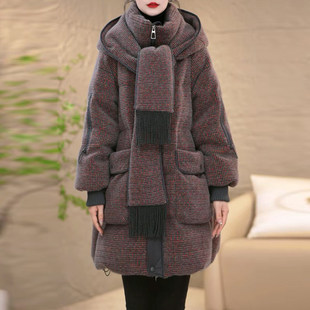 艾薇娜加厚立领羽绒服女冬季2025新款宽松保暖白鸭绒冬天休闲外套