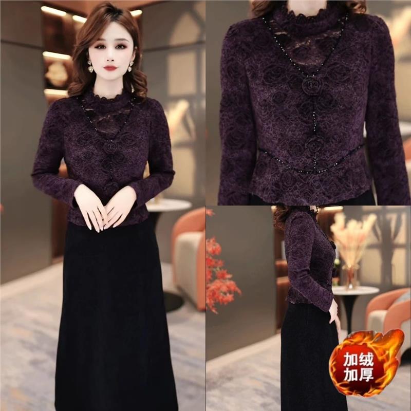 连衣裙2025新款今年流行爆款冬季加绒加厚显瘦修身气质遮肚裙子