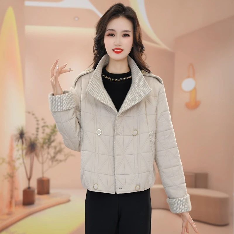 2025新款今年流行爆款秋冬时尚气质显瘦百搭洋气短款女士棉服外套