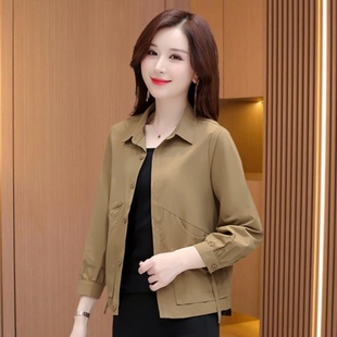 爆款 春夏薄款 高端小个子 外套女2026新款 杭州意法高端妈妈风衣短款
