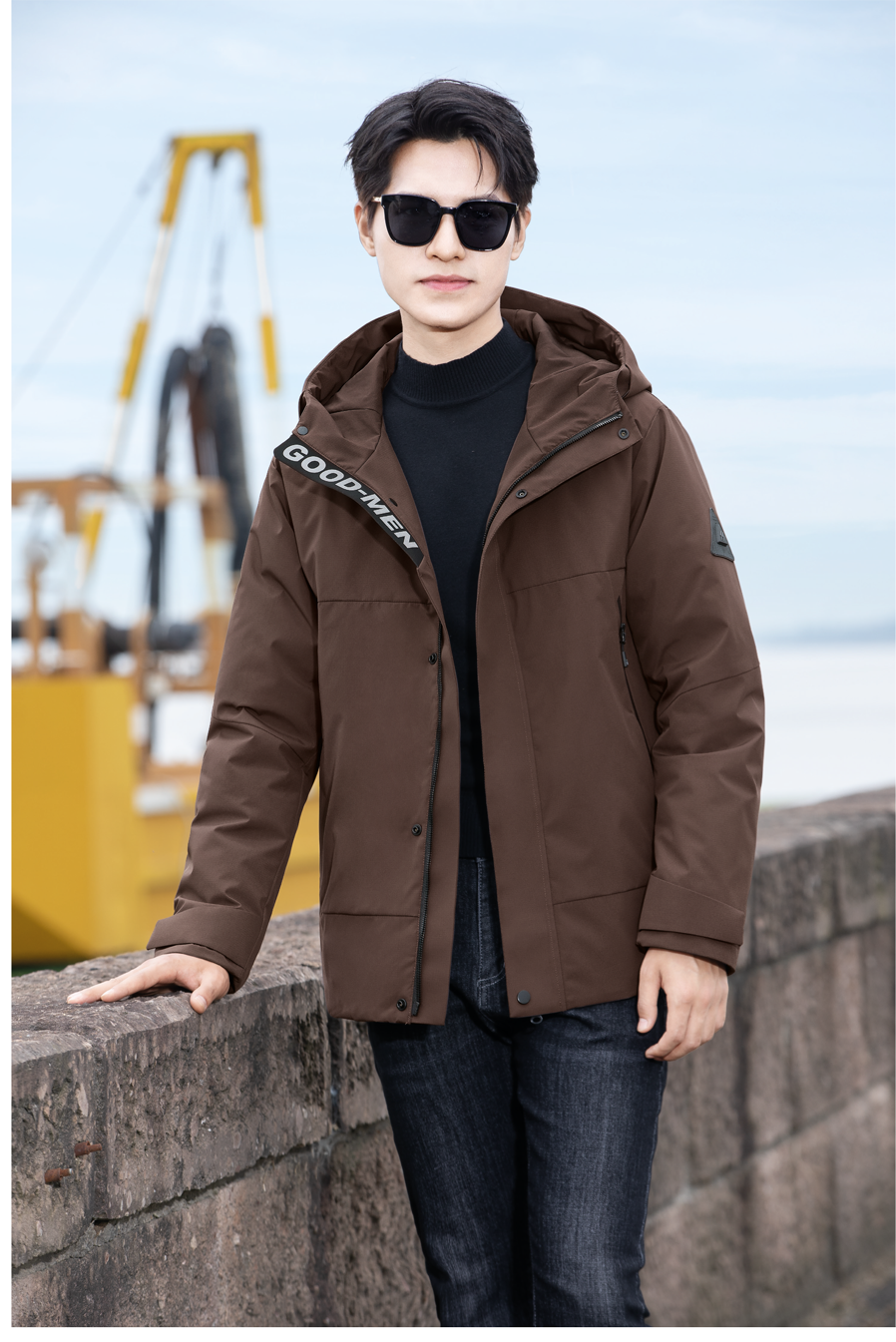 时尚都市脱卸内胆男羽绒服半成品