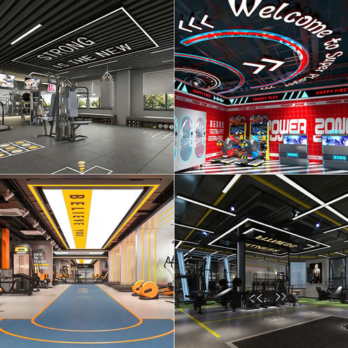 led字母灯健身房异形灯台球厅网咖超市工业风造型灯舞蹈房创意灯